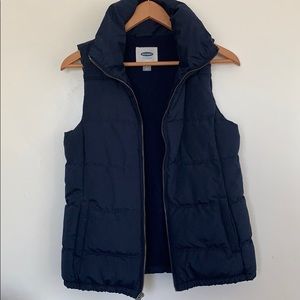 Blue Puffer Vest Lightly Used Size S